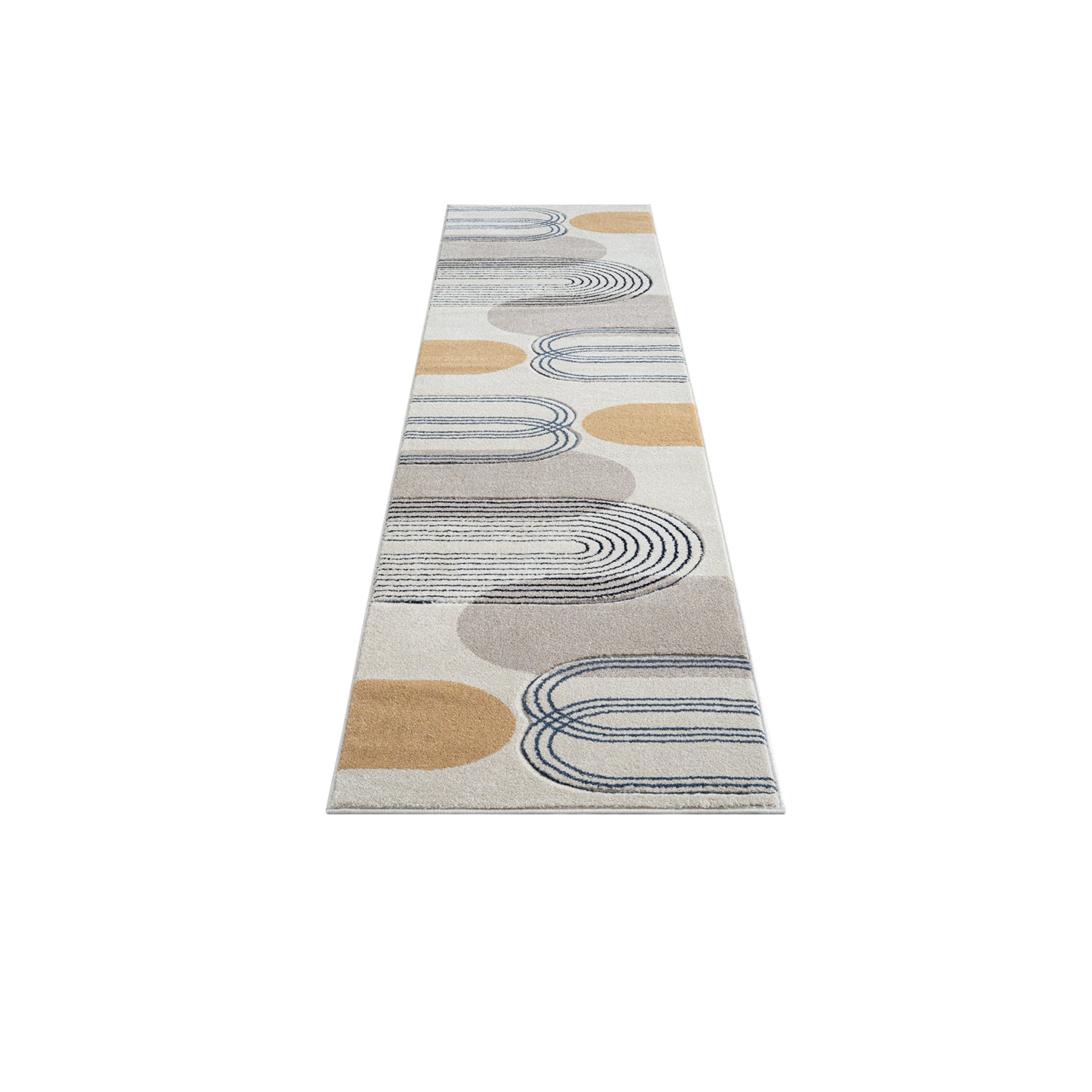 Tapis Bohème Abstrait - Beige et Ocre – STUDIO DECO