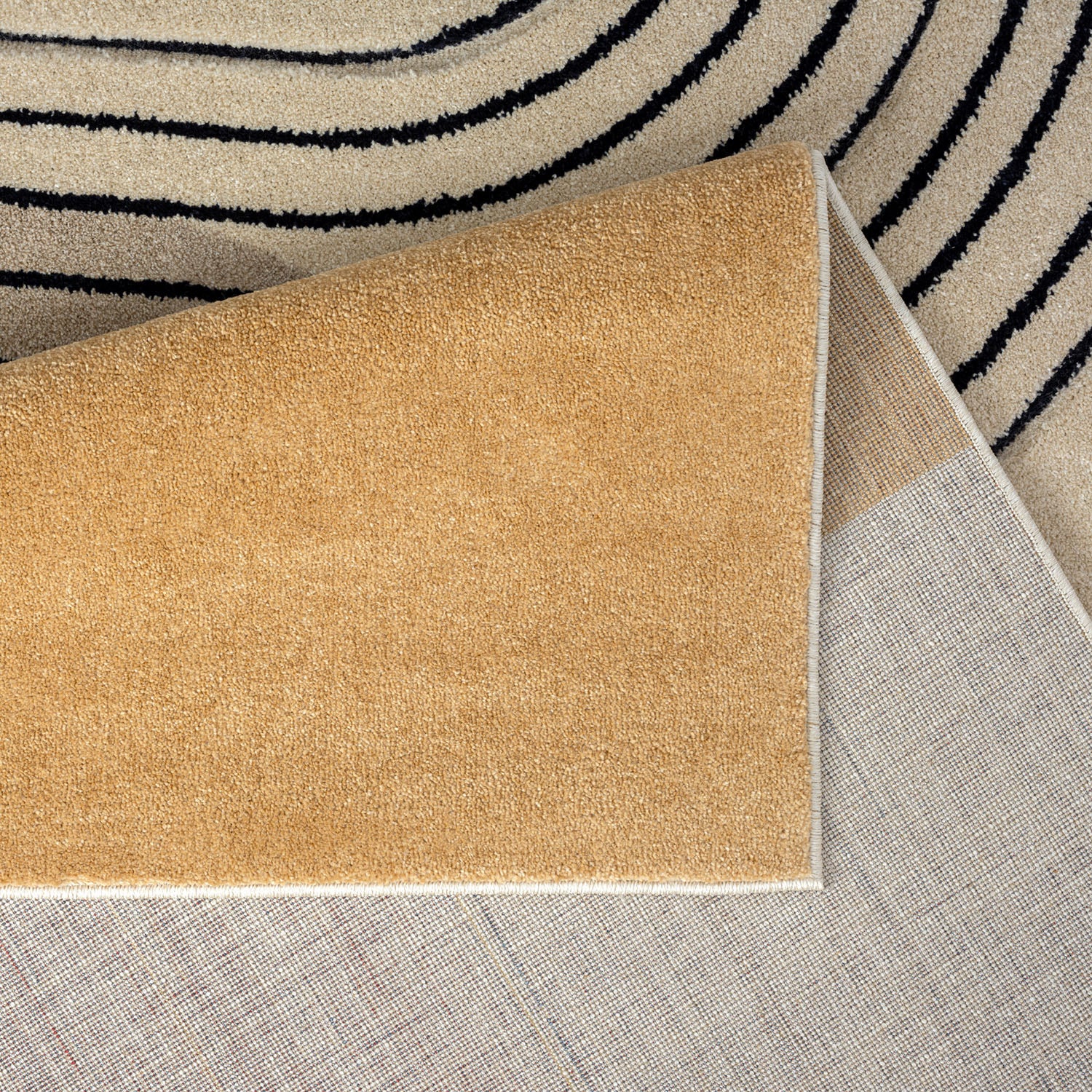 Tapis Bohème Abstrait - Beige et Ocre – STUDIO DECO