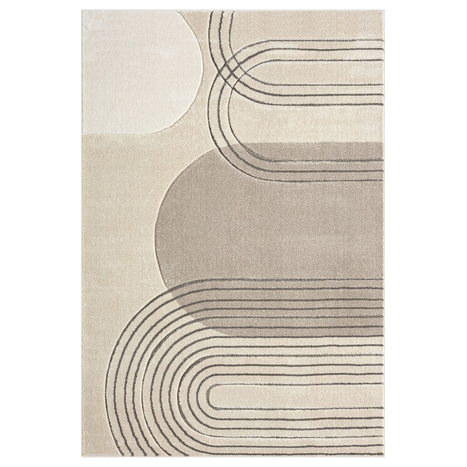 Tapis Bohème Abstrait - Beige et Crème – STUDIO DECO