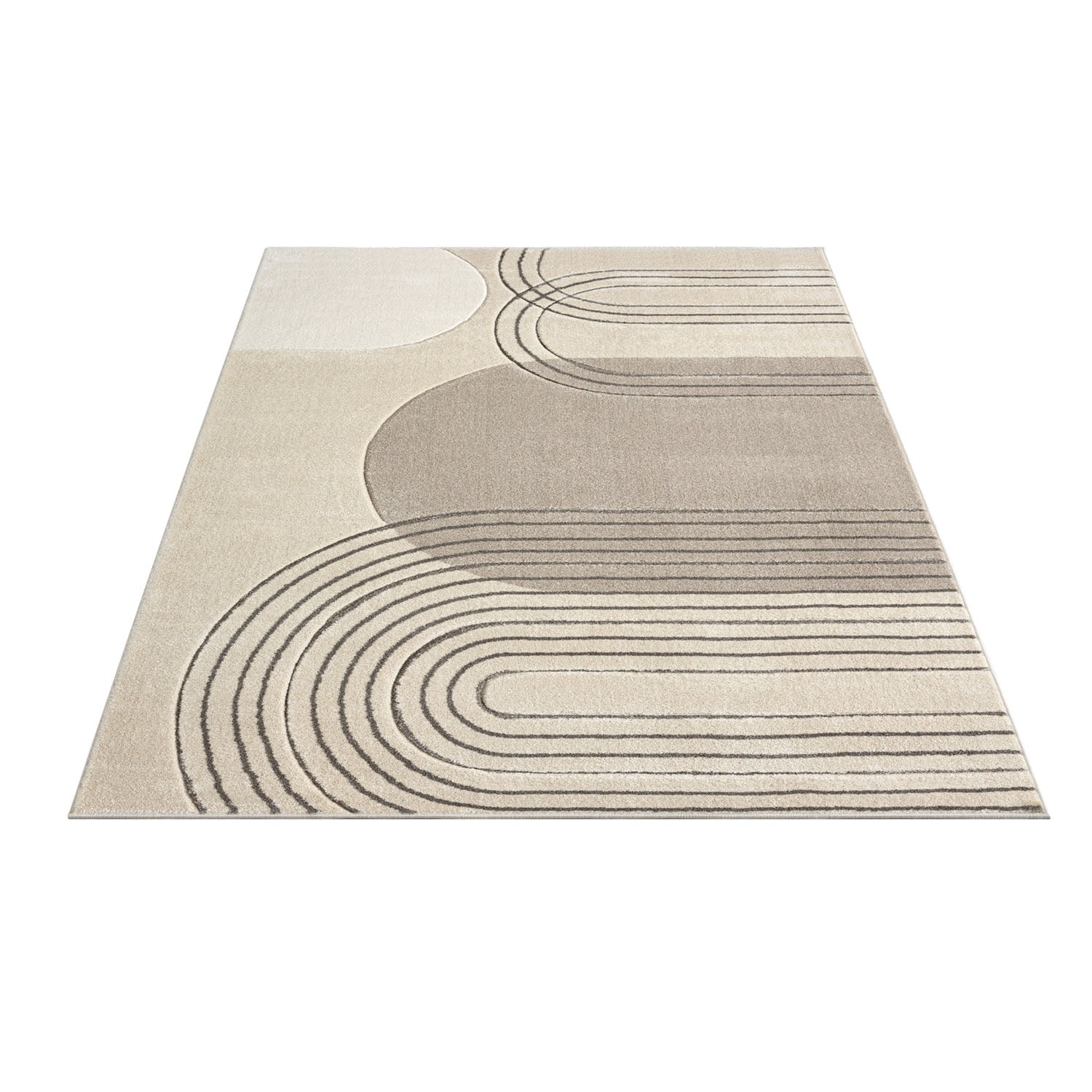 Tapis Bohème Abstrait - Beige et Crème – STUDIO DECO