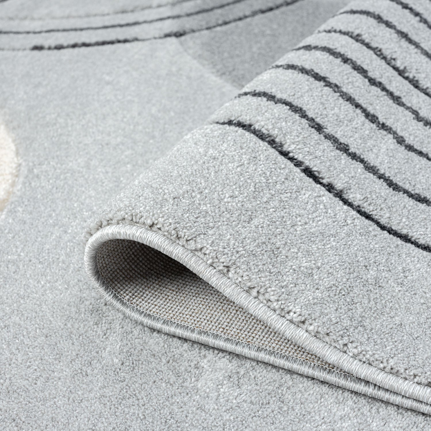 Tapis Bohème Abstrait - Gris et Crème – STUDIO DECO