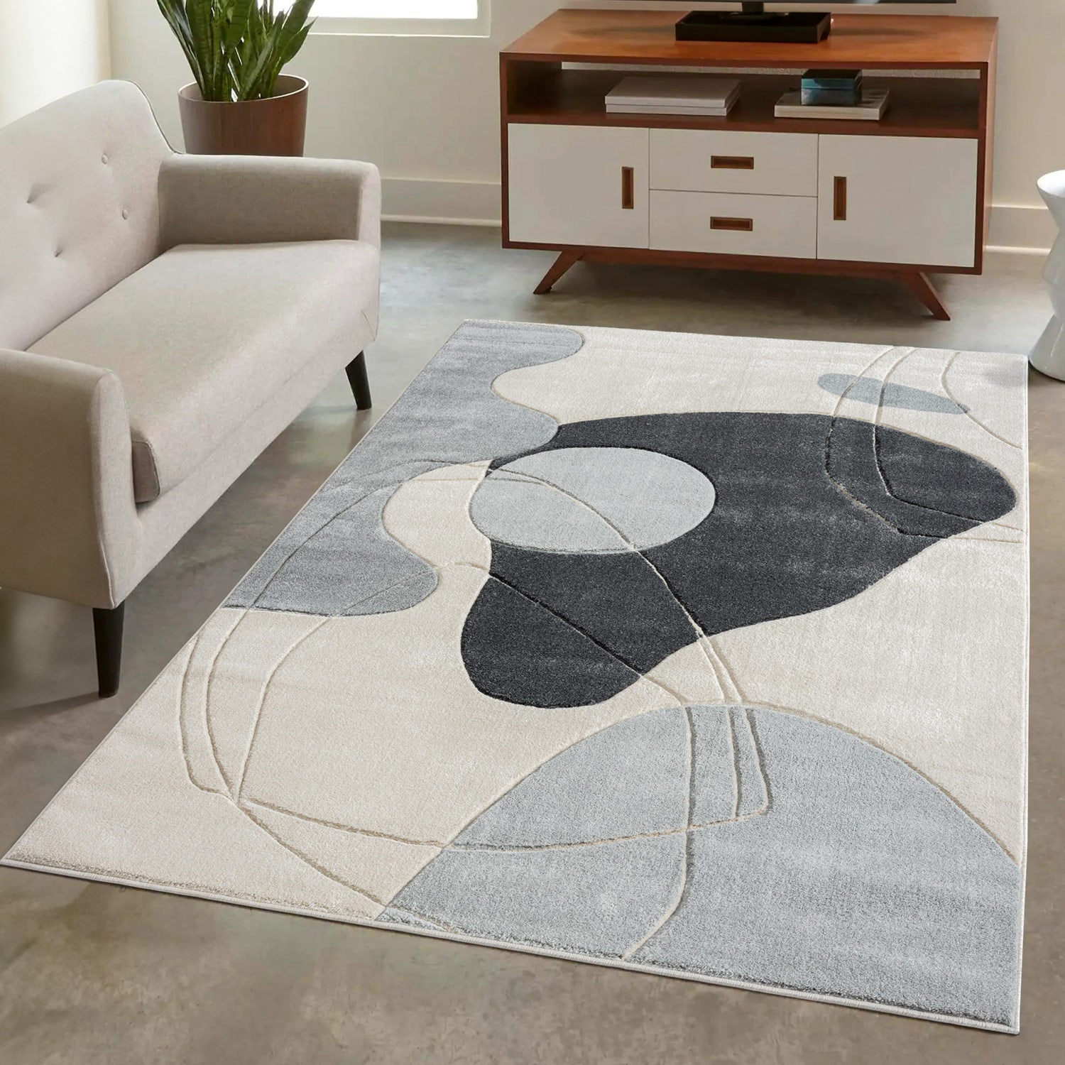 Tapis Bohème Aesthetic - Gris et Bleu – STUDIO DECO