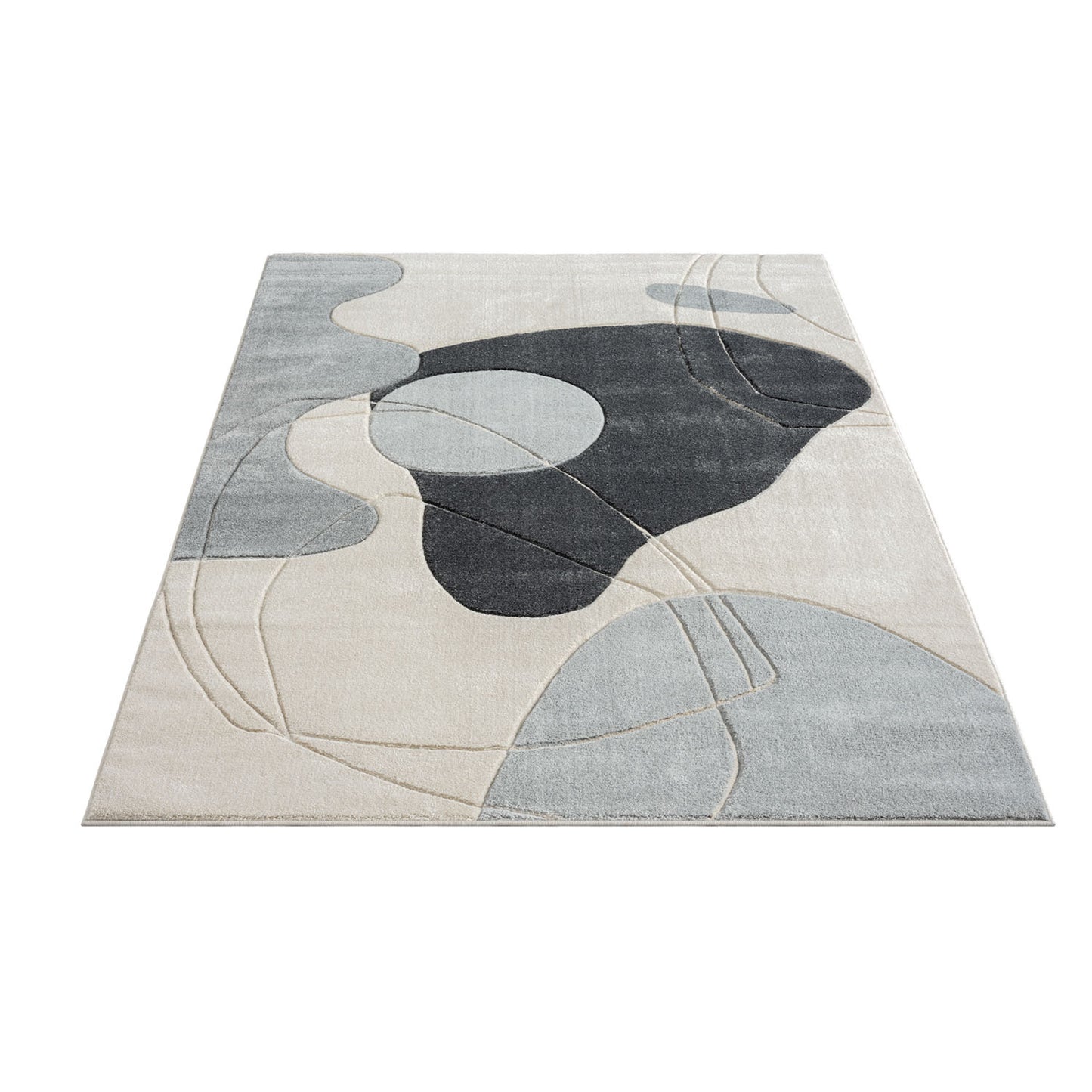 Tapis Bohème Aesthetic - Gris et Bleu