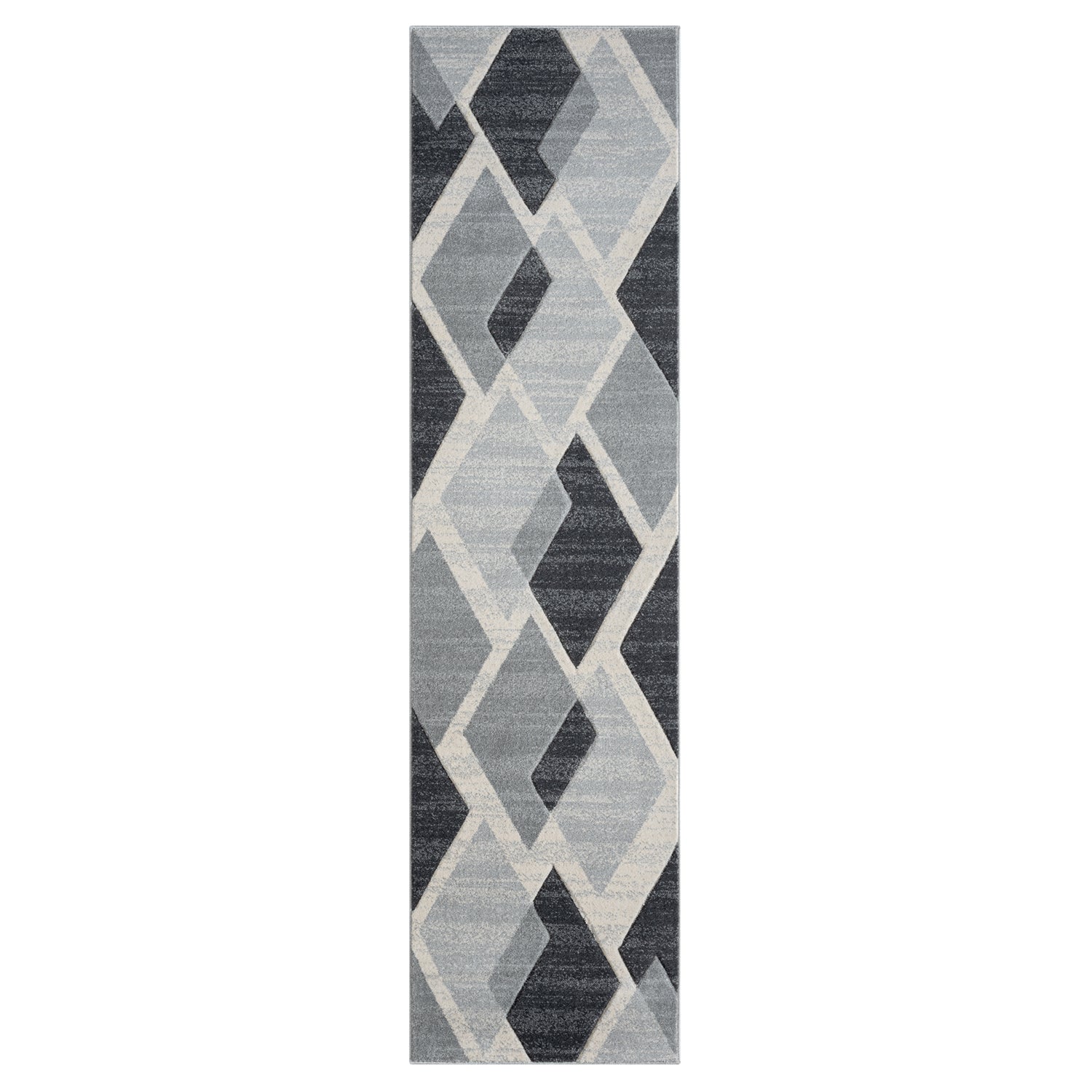 Tapis de couloir Géométrique - NARA Gris – STUDIO DECO