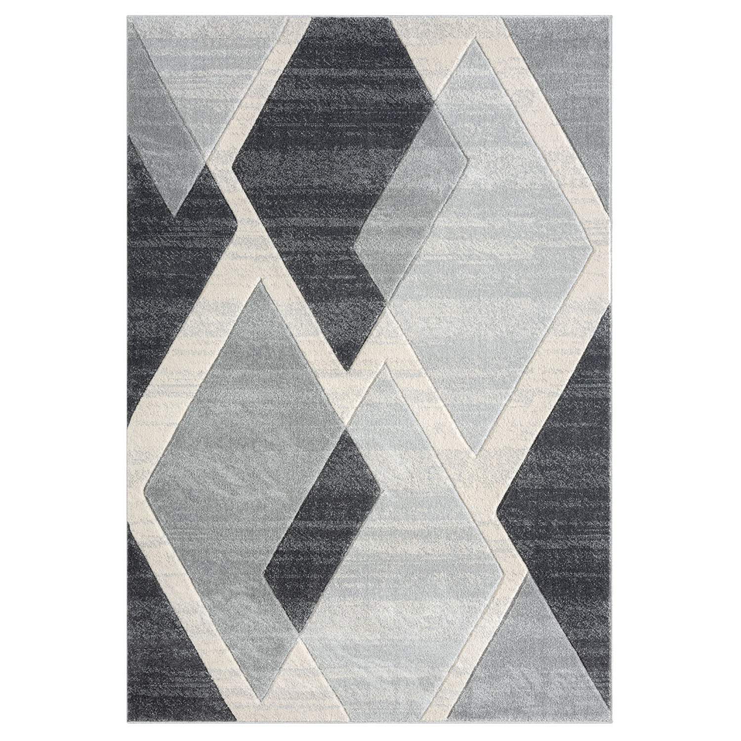 Tapis Géométrique - NARA Gris – STUDIO DECO