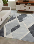 Tapis Géométrique - NARA Gris – STUDIO DECO