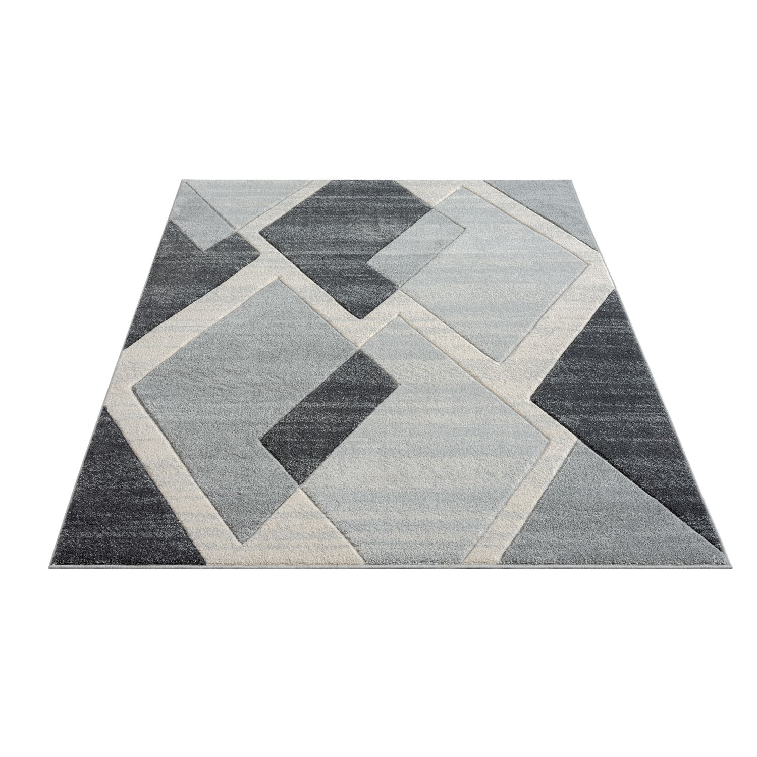 Tapis Géométrique - NARA Gris – STUDIO DECO