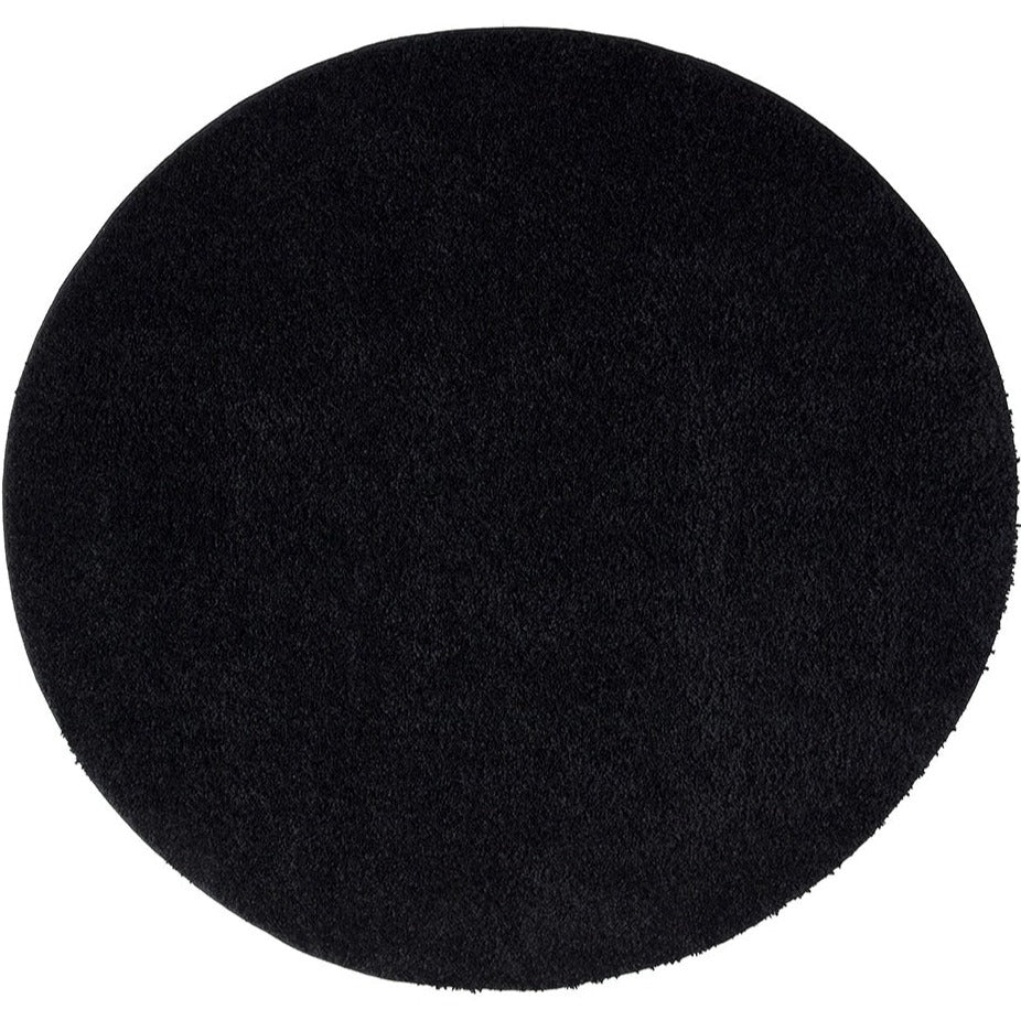 Tapis à Poils Longs Rond SOFTY - Noir Anthracite