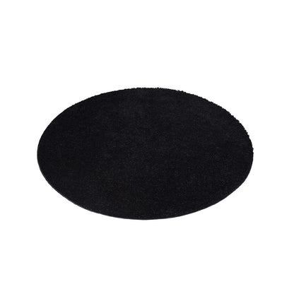 Tapis à Poils Longs Rond SOFTY - Noir Anthracite