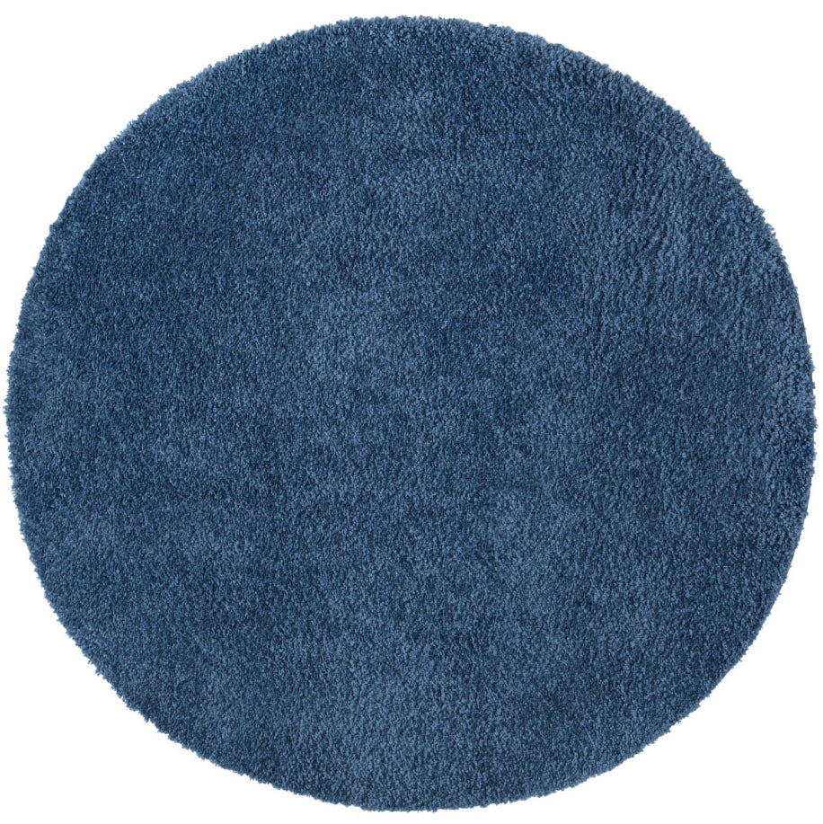 Tapis à Poils Longs Rond SOFTY - Bleu – STUDIO DECO