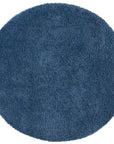 Tapis à Poils Longs Rond SOFTY - Bleu – STUDIO DECO