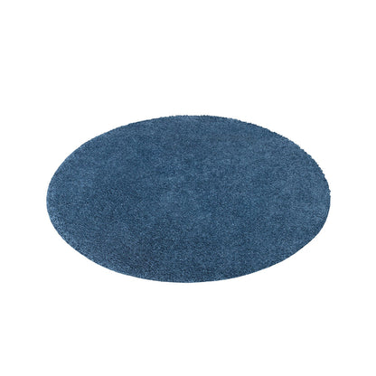 Tapis à Poils Longs Rond SOFTY - Bleu