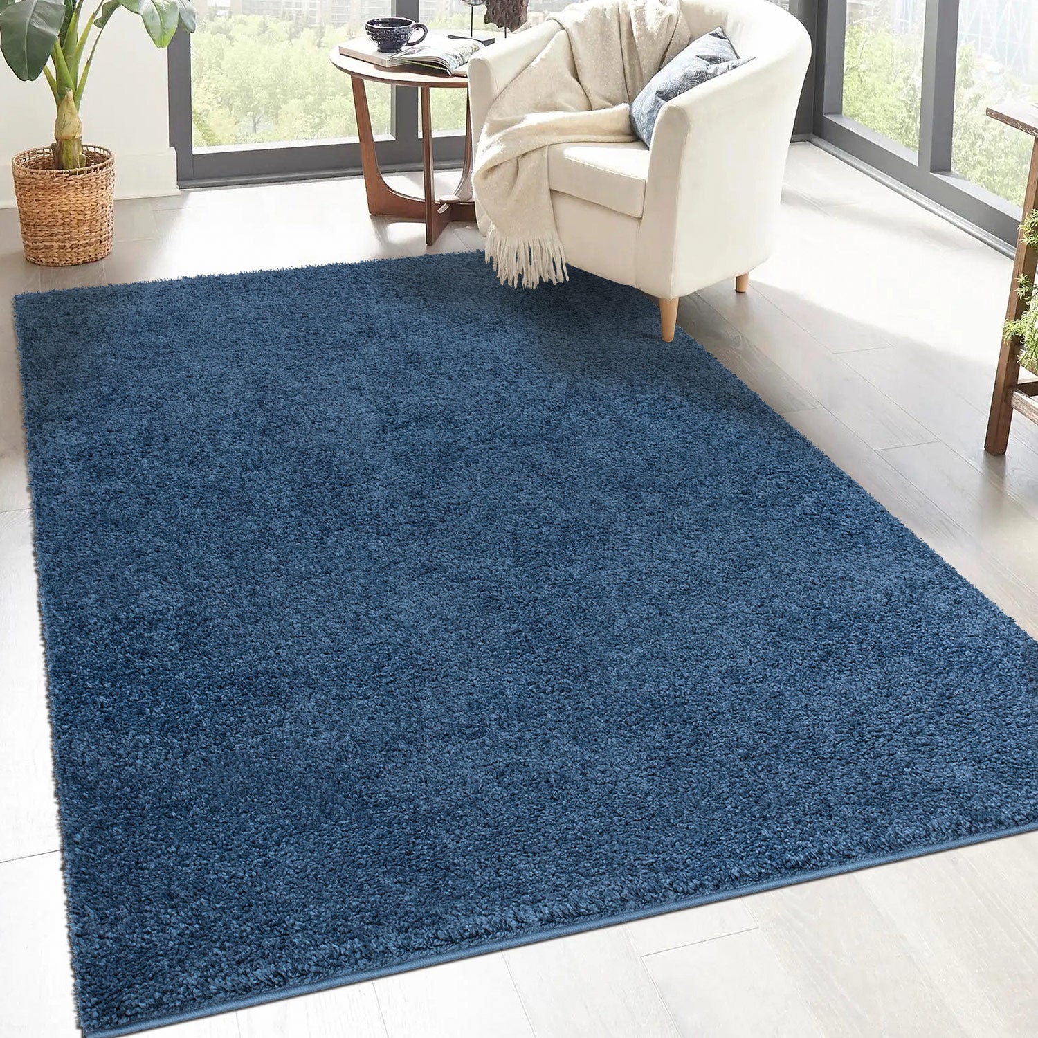 Tapis à Poils Longs SOFTY - Bleu – STUDIO DECO