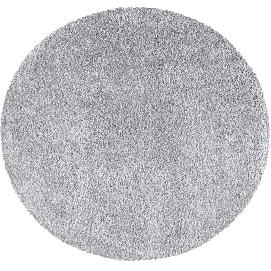 Tapis à Poils Longs Rond SOFTY - Gris Souris