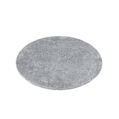 Tapis à Poils Longs Rond SOFTY - Gris Souris