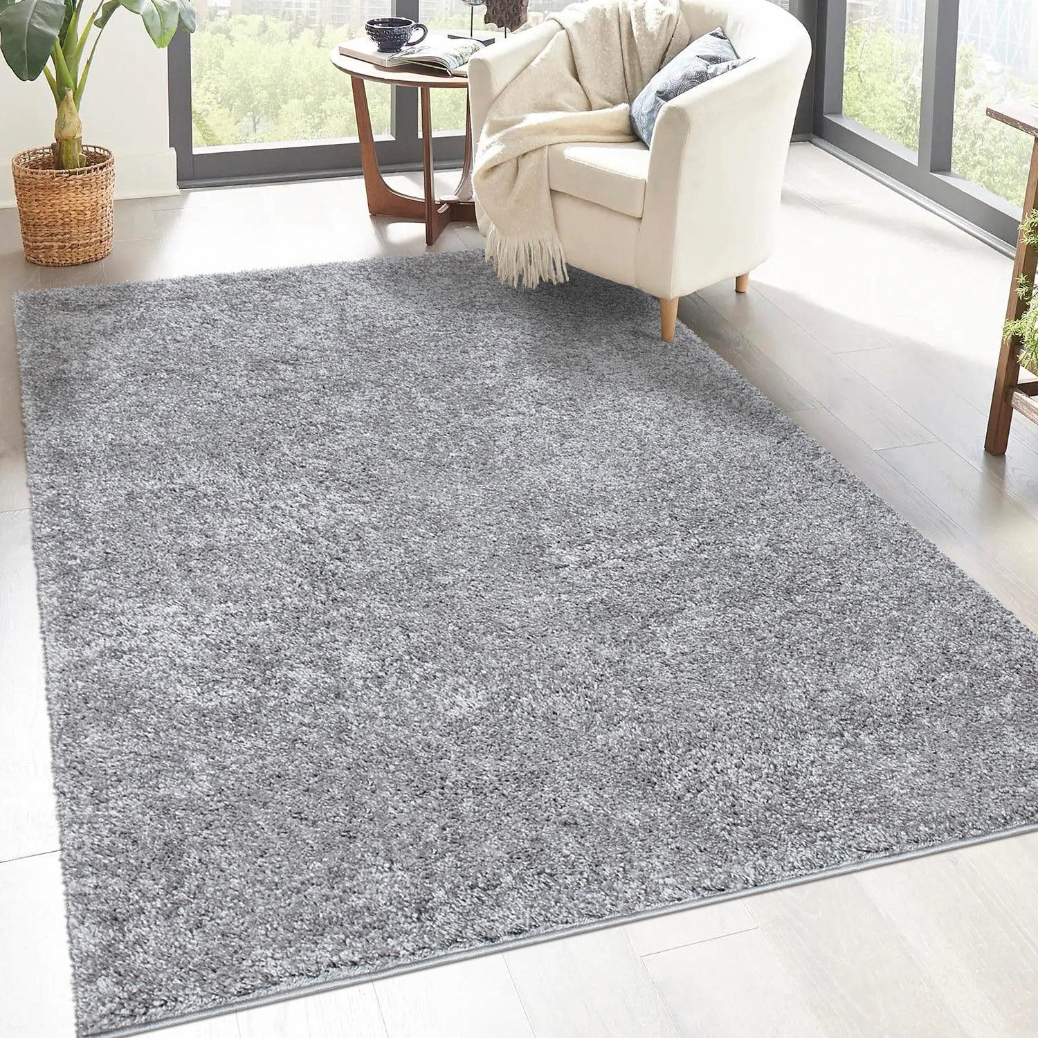 Tapis à Poils Longs SOFTY - Gris souris – STUDIO DECO