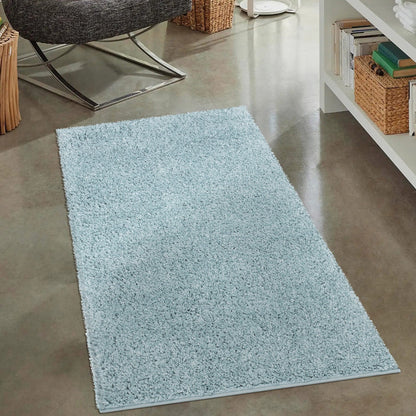 Tapis à Poils Longs SOFTY - Bleu Azur