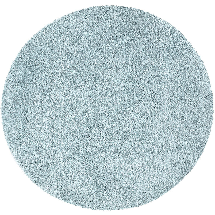 Tapis à Poils Longs Rond SOFTY - Bleu Azur – STUDIO DECO