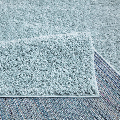 Tapis à Poils Longs SOFTY - Bleu Azur