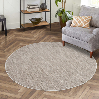 Tapis Nova Rond laineux - Beige