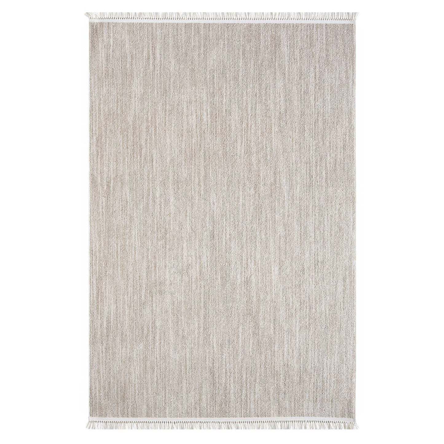 Tapis Nova laineux à franges - Beige