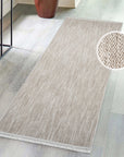 Tapis de couloir Nova laineux à franges - Beige – STUDIO DECO