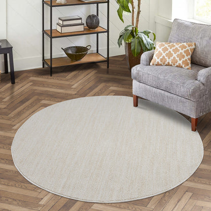 Tapis Nova Rond laineux - Crème