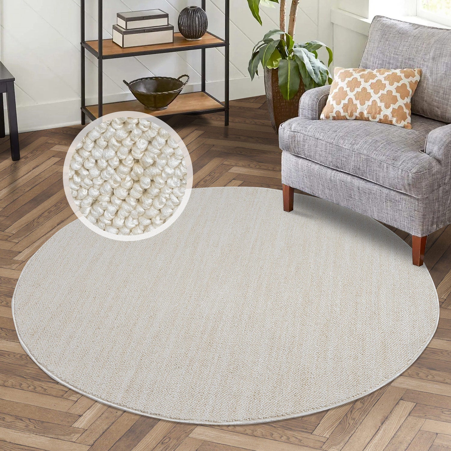 Tapis Nova Rond laineux - Crème – STUDIO DECO