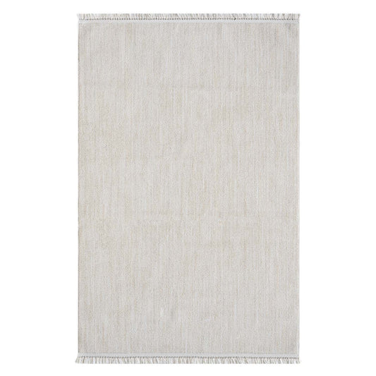 Tapis Nova laineux à franges - Crème