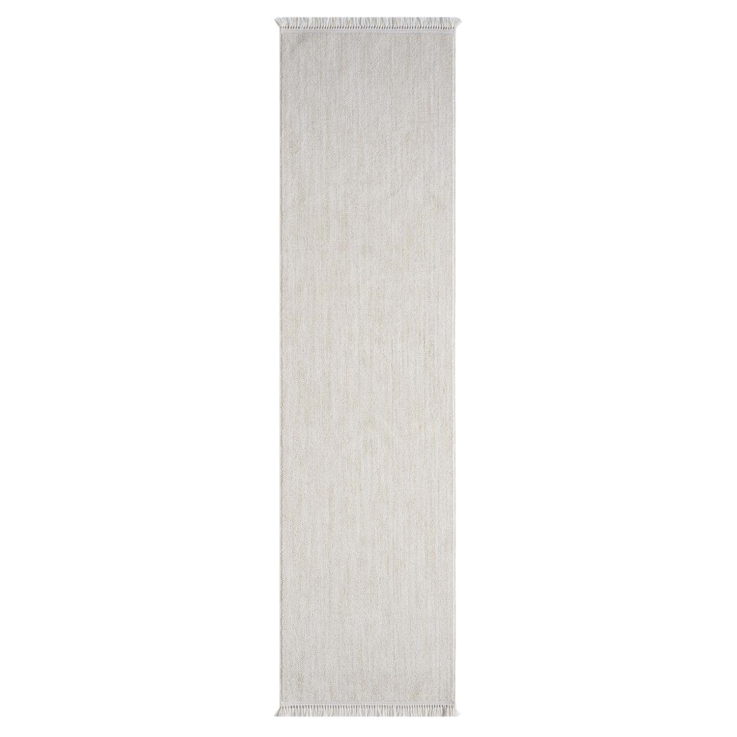 Tapis de couloir Nova laineux à franges - Crème – STUDIO DECO