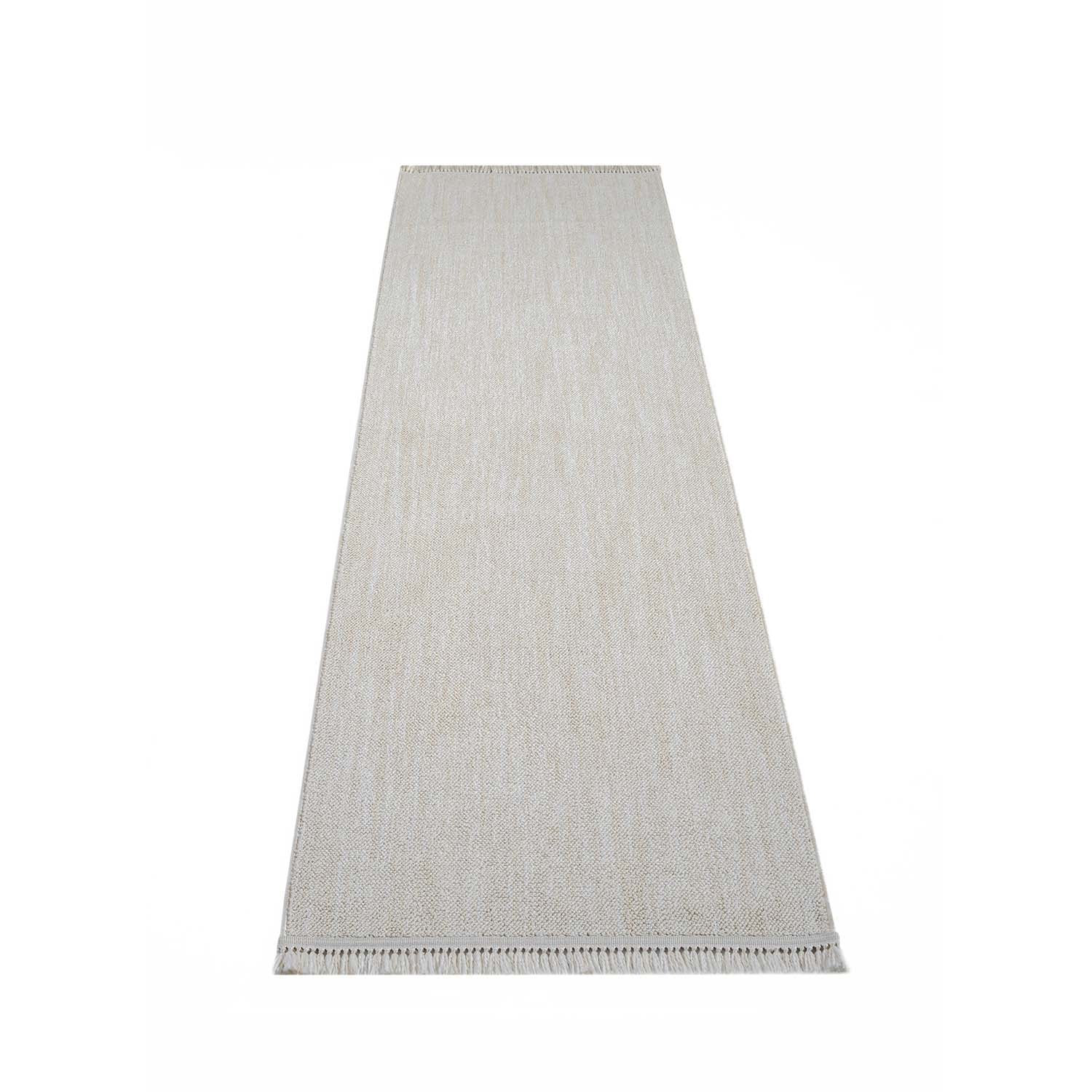 Tapis de couloir Nova laineux à franges - Crème – STUDIO DECO