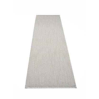 Tapis Nova laineux à franges - Crème