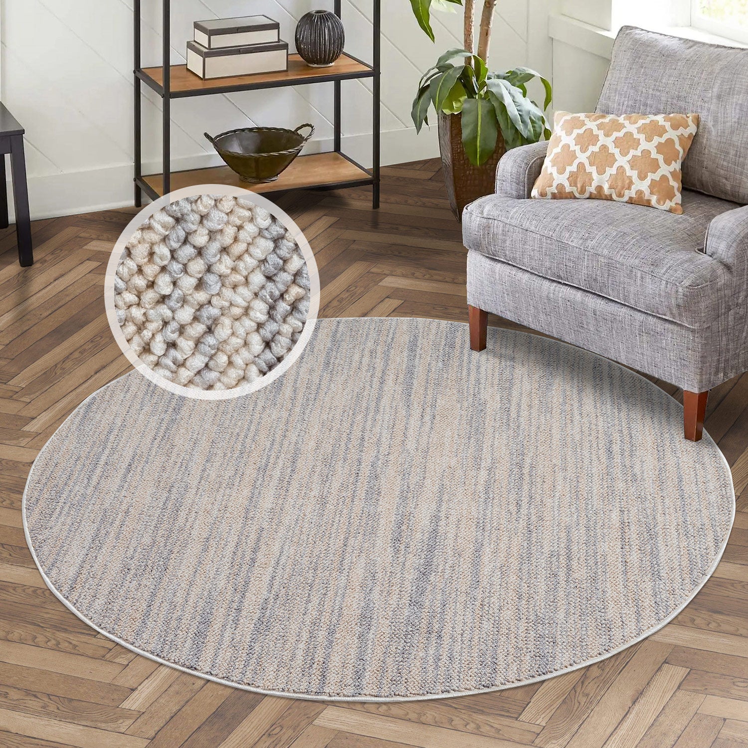 Tapis Nova Rond laineux - Gris – STUDIO DECO
