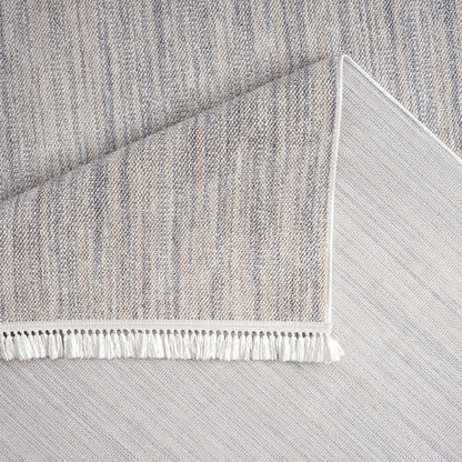 Tapis Nova laineux à franges - Gris