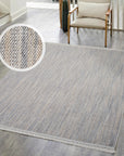Tapis Nova laineux à franges - Gris – STUDIO DECO