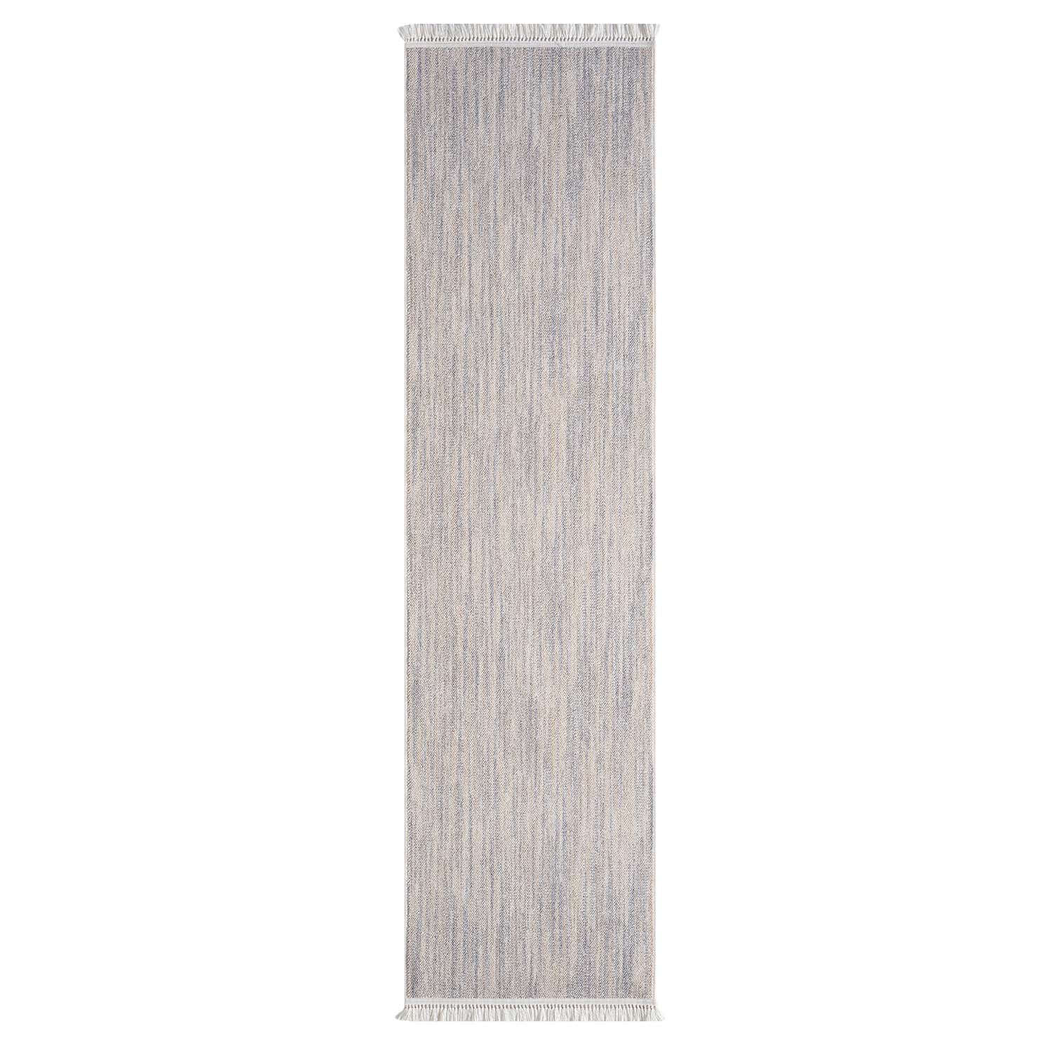 Tapis de couloir Nova laineux à franges - Gris – STUDIO DECO