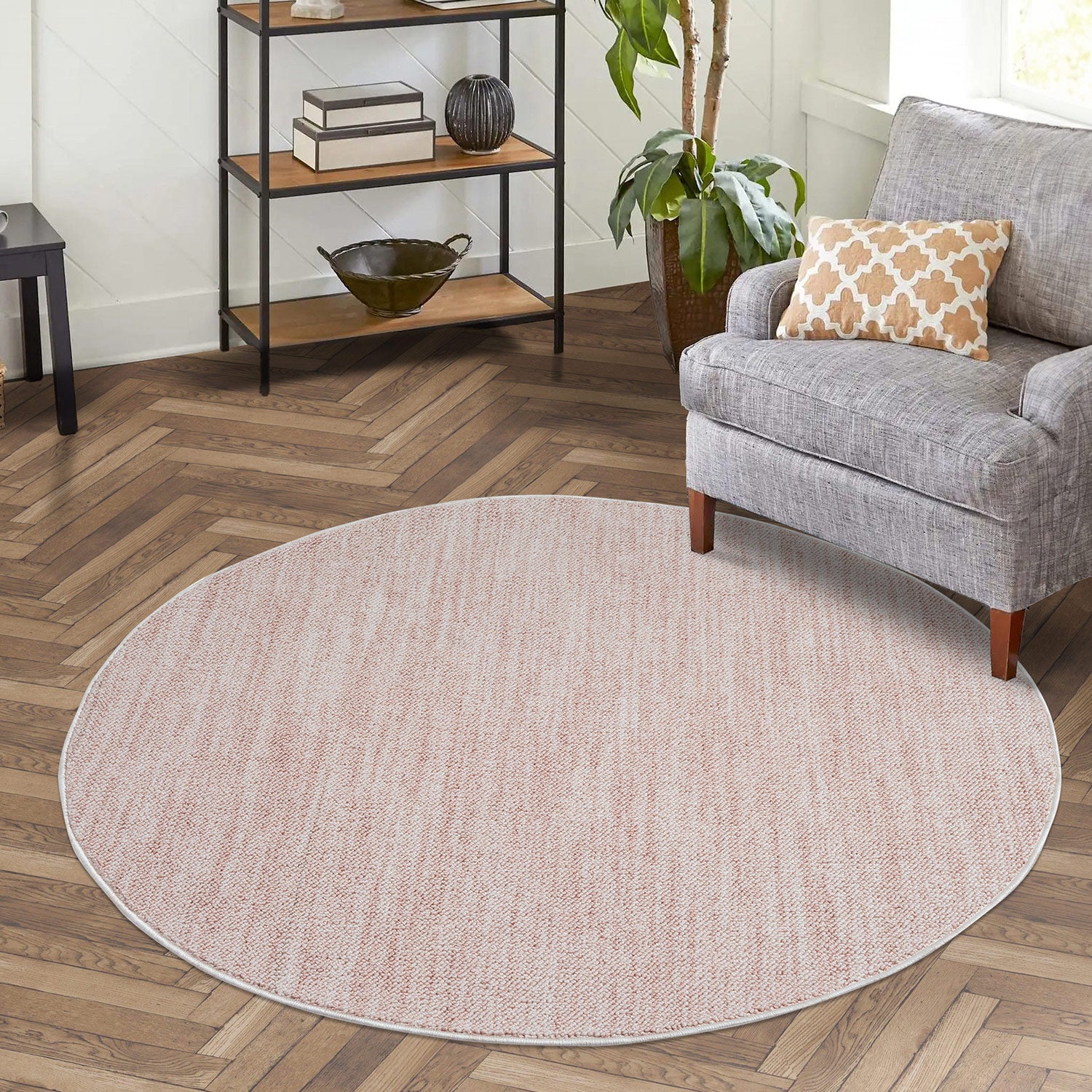 Tapis Nova Rond laineux - Rose – STUDIO DECO