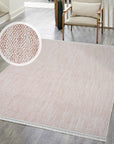 Tapis Nova laineux à franges - Rose – STUDIO DECO