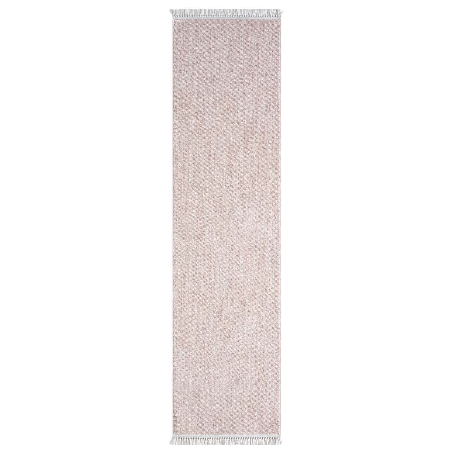 Tapis de couloir Nova laineux à franges - Rose – STUDIO DECO