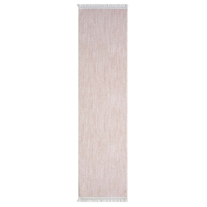 Tapis Nova laineux à franges - Rose