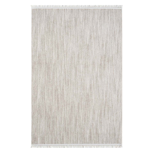 Tapis Nova laineux à franges - Taupe