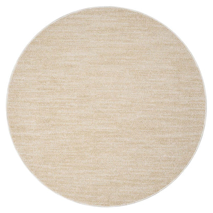 Tapis Nova Rond laineux - Jaune