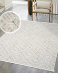 Tapis Mira Relief à franges - Crème – STUDIO DECO