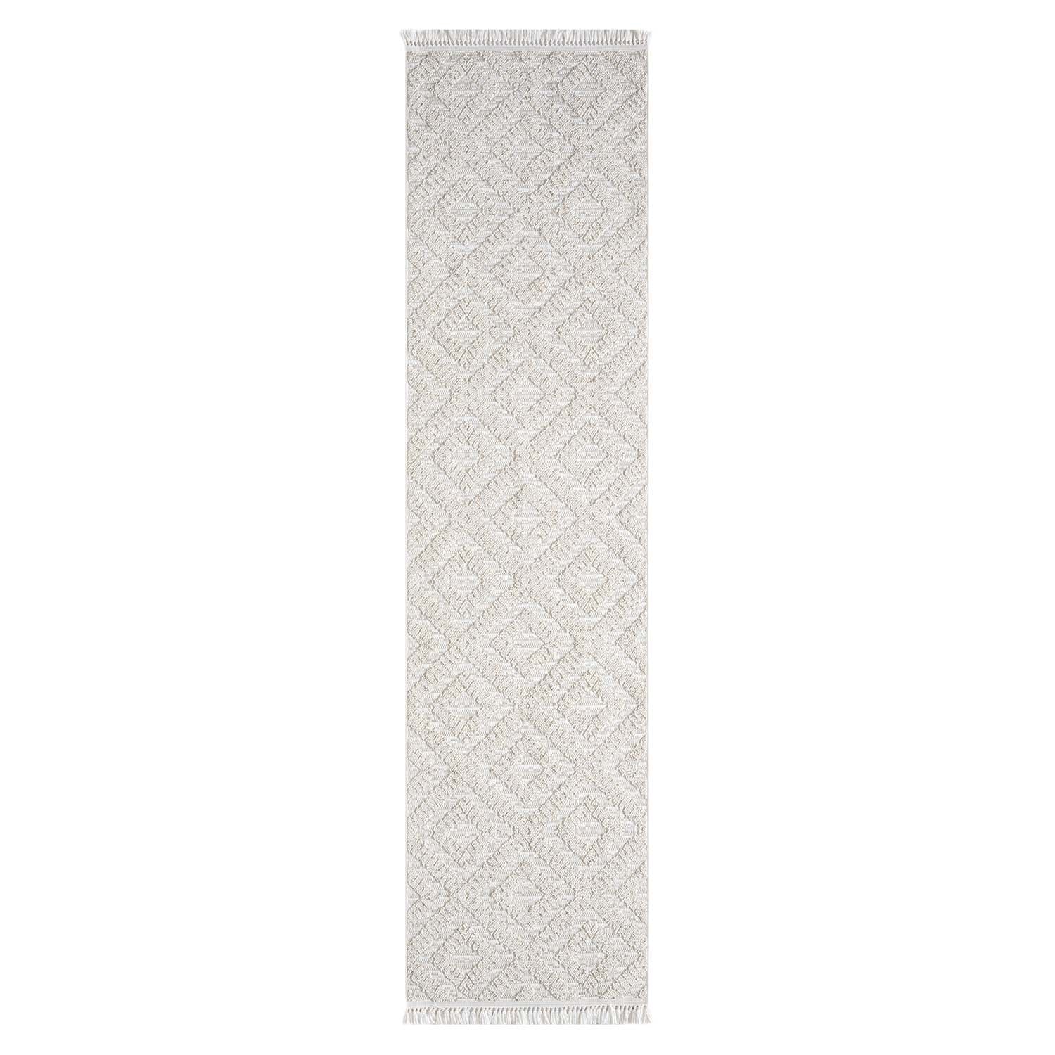 Tapis Mira Relief à franges - Crème – STUDIO DECO