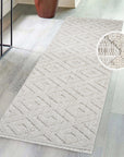 Tapis Mira Relief à franges - Crème – STUDIO DECO