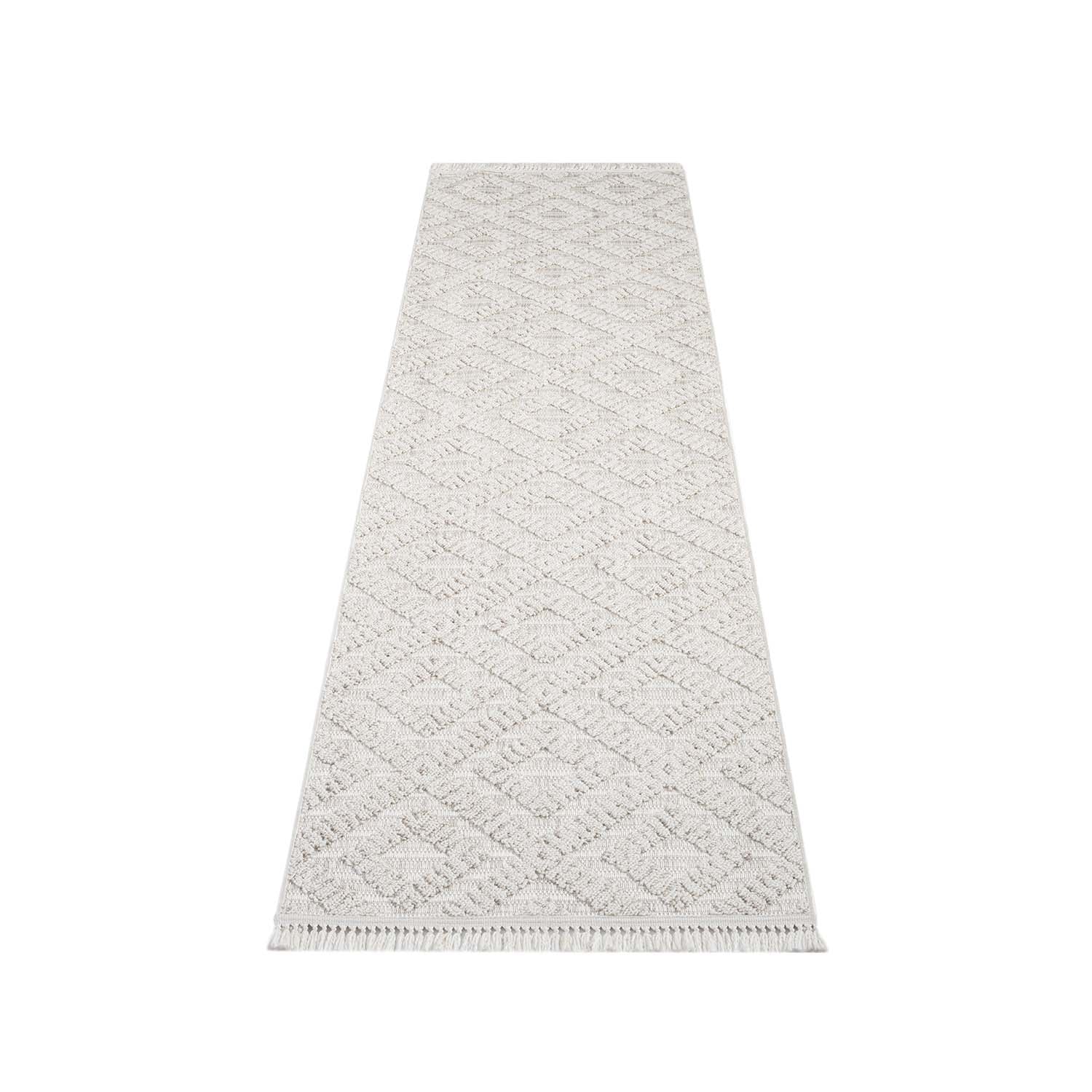 Tapis Mira Relief à franges - Ecru – STUDIO DECO
