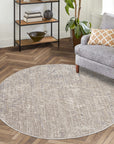 Tapis Rond Abstrait - Beige – STUDIO DECO
