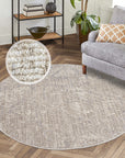 Tapis Rond Abstrait - Beige – STUDIO DECO