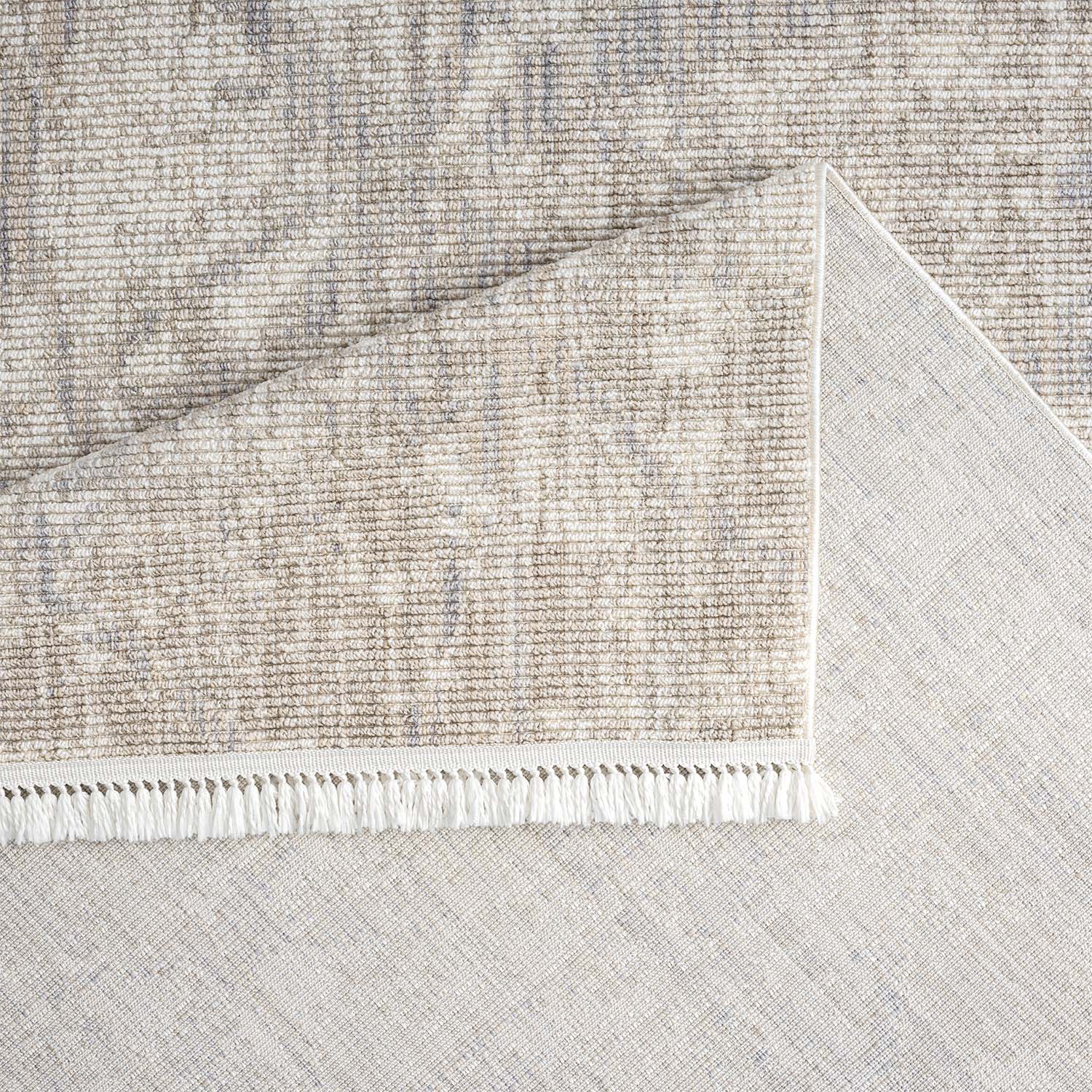 Tapis Abstrait laineux à franges - Beige – STUDIO DECO