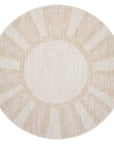 Tapis Sunny Rond laineux - Crème et Rose – STUDIO DECO